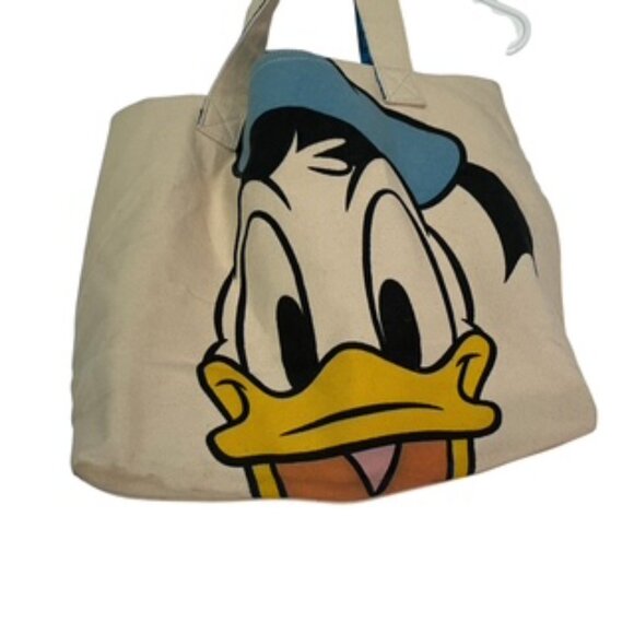 Disney Donald Duck Canvas Tote Bag Fabric Lined - Picture 8 of 8